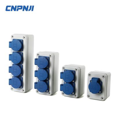 China Beautiful outdoor waterproof plastic socket and switch socket power distribution box of best appearance and strong performance for sale