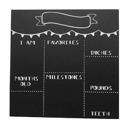 China Baby's First Year Chalkboard Photography Prop Prop Milestone Board Waterproof for sale