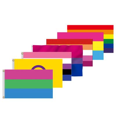 China Fade Resistant And Waterproof Inclusive Gay Hearts Pansexual Lesbian Bisexual Lgbt Pride Flag Omnisexual Rainbow 3x5 Ft for sale