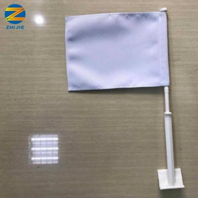 China High Quality Sublimation Reusable Blank Polyester Hotel and Resort Decoration Car Window Solid Flags for sale