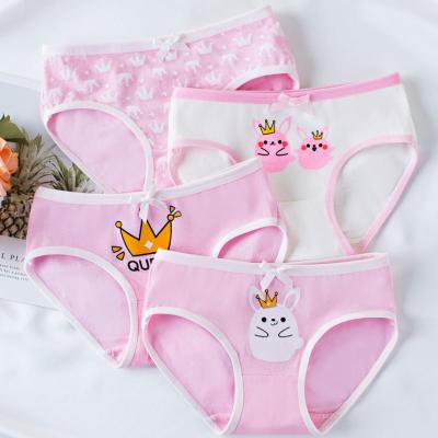 China Korean children's underwear cartoon triangle cotton girls underwear QUICK DRY hot sale new design for 1-13 years for sale