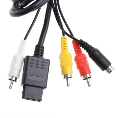 China S-AV Cable For N64 6FT 1.8M For N64 3 To RCA AV Cable Gaming Video System TV S-Video Cord Adapter Audio Cable For NGC SFC SNESes Connectors for sale