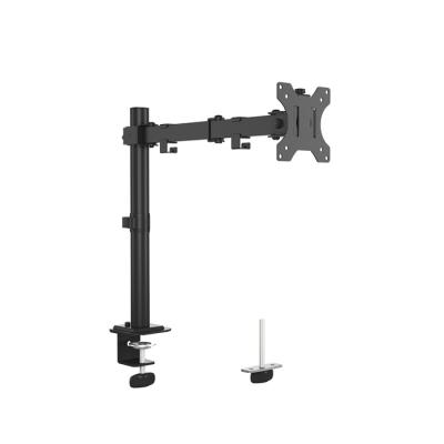 China Steel& Plastic Human Office-360 Degree Rotating Single Adjustable Monitor Stand 100*100mm Size Monitor Stand Computer Accessories for sale