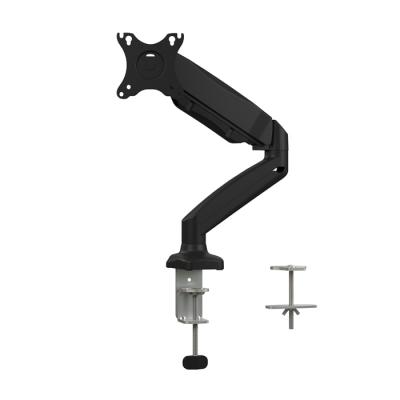 China Aluminum+Steel+ Design Plastic Human Unique Hot Selling Popular Product Articulated Portable Monitor Arm Dual Rotating Stand for sale