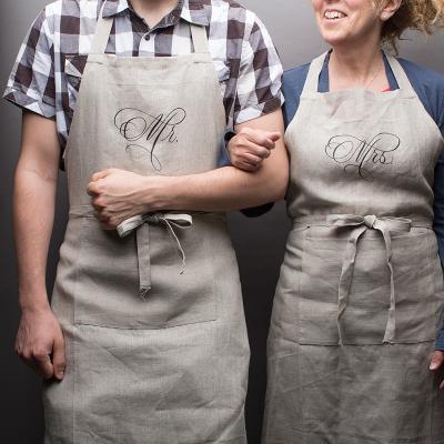 China Customized Full Apron Printing 100% Full Canvas Apron For Cafe Chef for sale