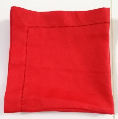 China Xmas Holiday Red Color Washable Linen Towels In High Quality With Day for sale