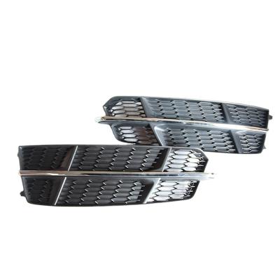 China ABS 2PCS Front Fog Light Covers Honeycomb Grill Fit For Audi A6 C7 Sline 13-14 for sale