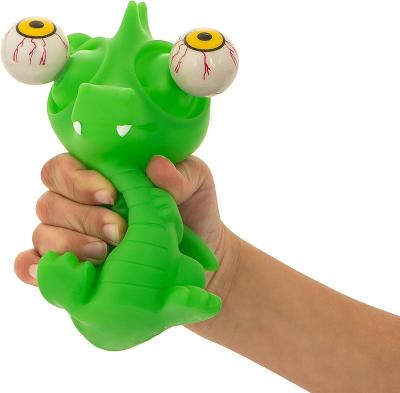 China Small Squeeze Toys Jumping Eyes Green Squishy Squeeze Toys Squishy Stress Reduction Dinosaur Gifts for Kids with Autism or ADHD for sale