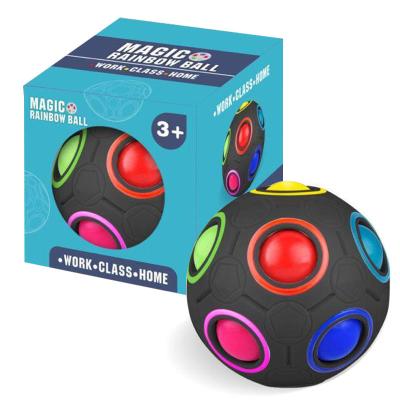 China Little Amazon Rainbow Ball Puzzle Cube Moving Person Magic Balls Puzzle Brain Games Fidget Toys For Adult Children for sale