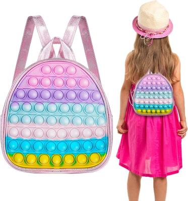 China Little Girls Pop Mini Backpack Fidget Shoulder Preschool Bag Purse Party Birthday Favors Gifts for sale