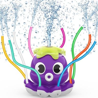 China Non-Toxic Kids Outdoor Water Spray Sprinkler Octopus, Turtle, Whale, Summer Outside Backyard Water Play Toys with 8 Stirring Tube Toys for sale