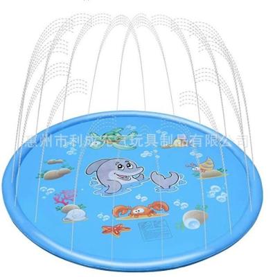 China 170cm Non-Toxic Splash Pad Water Sprinkler Play Mat Splash Wadding Backyard Fountain Play Mat For Kids for sale