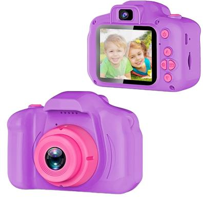 China 100% Eco-friendly Kids Selfie HD Digital Purple Video Cameras With 32GB SD Card, Christmas Birthday Gifts Toys For Girls Age 3-9 for sale