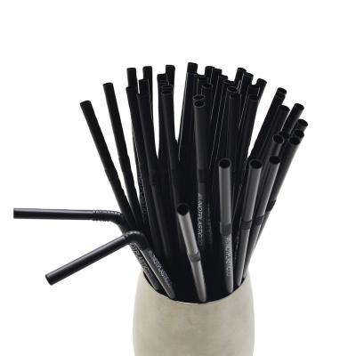 China 100% Plastic Cornstarch Drinking Straw Biodegradable Non Plastic PLA Folded Disposable Straws for sale