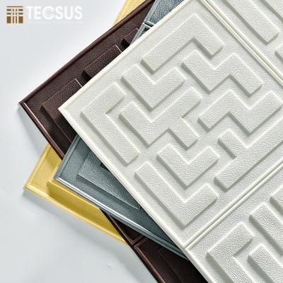 China Waterproof+ECO-Friendly Home Decoration Wall Sticker 3d Brick Foam Marble Wallpaper for sale