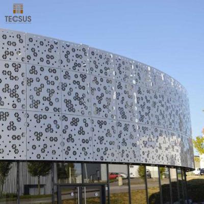 China Building Facades Curtain Wall Veneer Construction Aluminum Panel Perforated Metal Sheet Types for sale