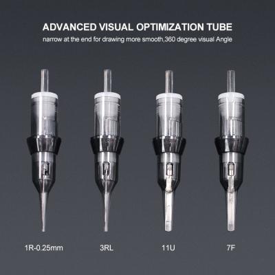 China No Vibration Tattoo Needle Cartridges With Membrane Grey Color for sale