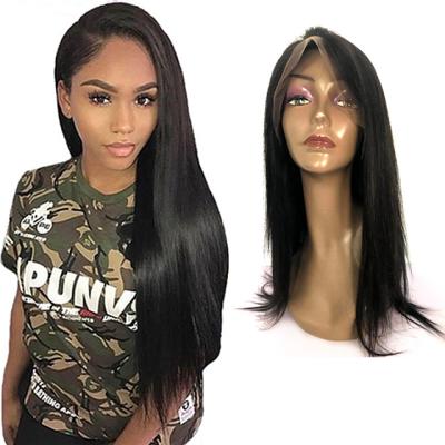 China Medium Wave Virgin Brazilian Hair Real Styled Full Lace Silky Straight Unprocessed Wigs for sale