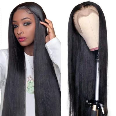 China Thick 10A 12A Soft Grade End Cuticle Aligned Brazilian Hair Lace Front Wig,Unprocessed Real Mink Human Virgin Hair Wigs Vendors for sale