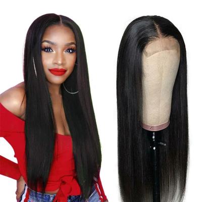 China Wholesale 100% Silky Straight Natural Mink Human Hair 4x4 Lace Closure Wig, 10y 12y Virgin Brazilian Cuticle Aligned Hair Vendors for sale