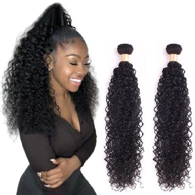 China Jerry Curl No chemical process virgin brazilian hair bundles, natural color virgin jerry curl hair for sale