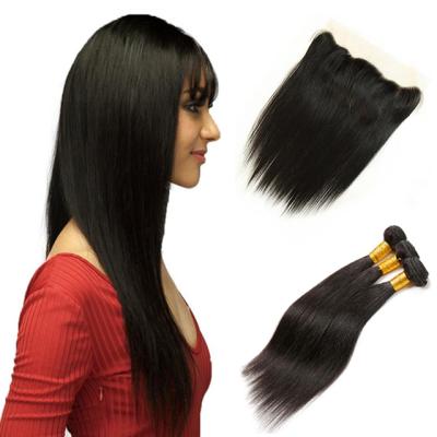 China Silky Straight Wave Most Popular Malaysian Virgin Human Hair Straight Lace Frontal Closure, Soft Real Virgin Hair for sale