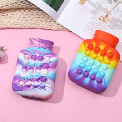 China Wholesale Interesting/Funny Silicone Squeeze Itting Noise Sensory Toys Anti Push Button Trigger Reliever Push Bubble Stir Hot Water Bottles Bag for sale