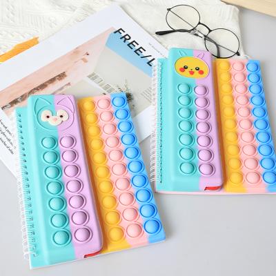 China Wholesale Large Capacity Silicone Push Bubble Eco-Friendly Decompression Bust Pen Pouch Bags Stress Relief Schoolbag Sensory Toys Kids Bustle Pencil Case for sale