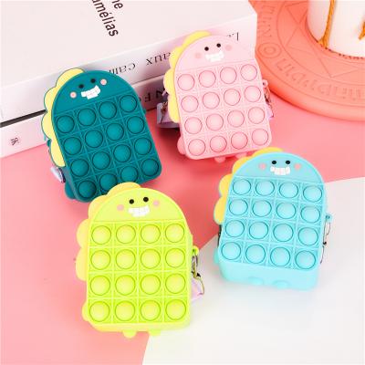 China Wholesale Custom Mouth Duck Handbags Fidget Toys Bags Large Capacity Push Bubble Silicone 2021 New Hot Sale Big Capacity For Girls for sale