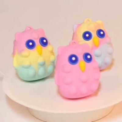 China Wholesale Children's Toy Anti Squeeze Toy Squeeze Ball Silicone Sensory Relief Balls Educational Funny Custom Owl Shape Pop Itting Stress Anti Stress Ball for sale