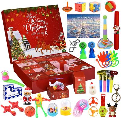 China Amazon 2021 New Christmas Eco-Friendly Wholesale Relaxation Push Bubble Decompression Busy Person Sensory Toys Set Advent Calendars For Kids Children Adults for sale