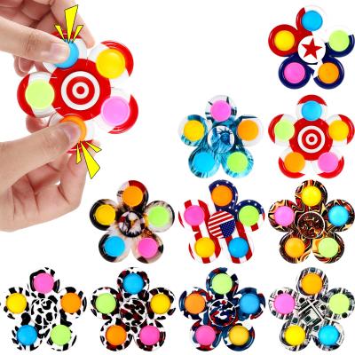 China Relieve Simple Rainbow Dimple Octopus Figet Finger Fidget Anti-Anxiety Stress Push Bubble Relaxation Spinner Sensory Noise Wholesale Spinner Toys for sale