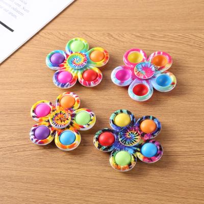 China Relieve Push Bubble Wholesale Anti-Anxiety Stress Relief Dimple Fidget Spinner Rainbow Pop Sensory Single Octopus Finger Figet Wiggle Spinners Toys for sale