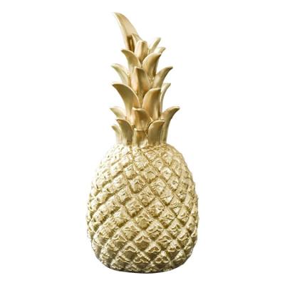 China Art Decor New Nordic Modern Ornament Luxury Home Decor Golden Pineapple Display Craft Decoration Desk Props for sale