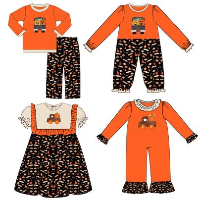 China High Quality Toddler Boy One Piece Romper Online Polyester/Cotton Maxine Customization Halloween Applique Print Drop Overalls for sale