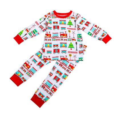 China Christmas Casual Warm Pajamas Children's Wholesale Daily Casual Baby Sleepwear Shop Printed Boys Winter Sets for sale