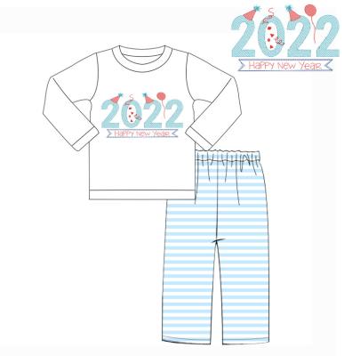 China 2022 New Years Casual Custom Design Baby Boy Clothing Sets Manufacturer Wholesale Warm Winter Toddler Boy Long Sets for sale