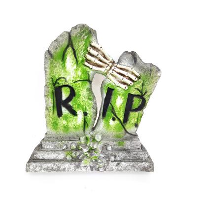 China 15+ Halloween Decorations Tombstone Horror Cemetery Hot Sale Outdoor Breaking Scene 55cm for sale