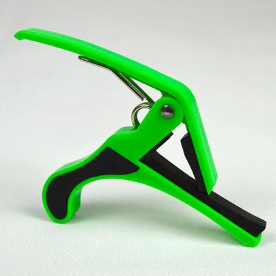 China CS-J-B10 GUITAR ABS Plastic Green Guitar Capo For String Guitar for sale