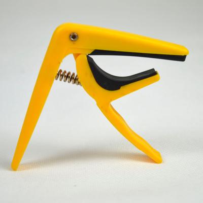 China CS-J-B11 GUITAR High Grade ABS Plastic Yellow Guitar Capo For String Guitar for sale