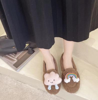 China Wholesale Fashion Trend 2022 New Design Real Fur Teddy Bear Slipper Fox Fur Slippers For Women for sale