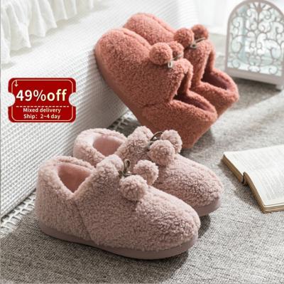 China New Fashion Design Real Bear Teddy Bear Slippers Ladies Breathable Overflowing Fur Slides Women Luxury Mink Fur Slippers for sale