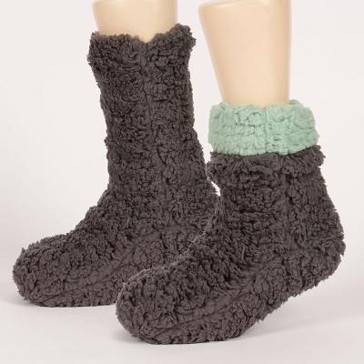 China Christmas Breathable Wool Non-slip Female Cartoon Floor Socks Adult Home Warm Winter Lamb Month Woolen Socks for sale