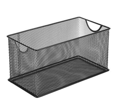 China Durable Black Metal Mesh CD Storage Boxes for sale