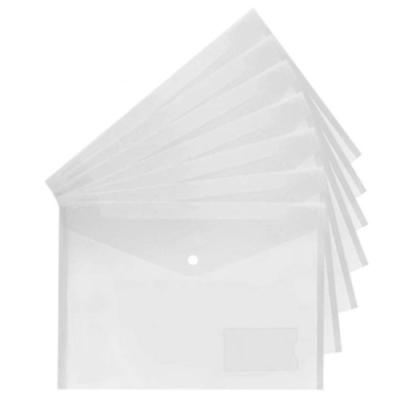 China Clear Plastic Document Folder Portfolios A4 Folders Document Snap Button Files Portfolios With Pocket 24 Packs for sale