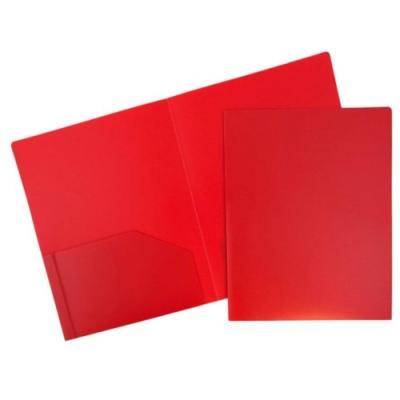 China PVC Plastic File Folders With Heavy Duty Plastic Pockets 2Pocket Folders Include Removable Grade Labels For School Office Supplies for sale