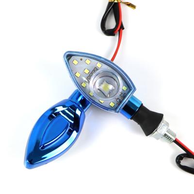 China Plastic Universal Motorcycle Turn Signal Lights 12V LED Indicator Light for sale