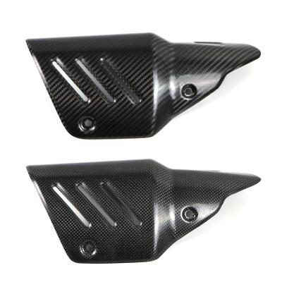 China REAL CARBON FIBER TRUE CARBON FIBER Muffler Exhaust Pipe Cover Anti-scald Motorcycle FACTORY SALE For R1/R6/MT07/R15 GSX250 600 750 DL250 for sale