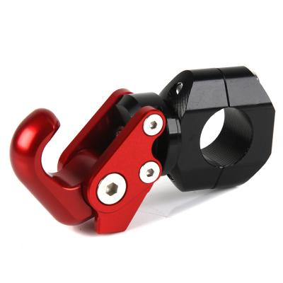 China 22/28mm Motorcycle Bicycle Helmet Hook Storage Bag Hanger Luggage Rack CNC Aluminum Alloy Motorcycle Bike Hooks Accessories for sale