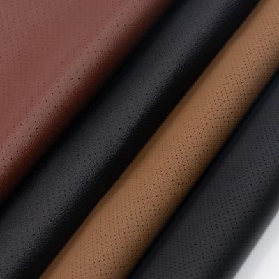 China Ningbo Supplier Abrasion-Resistant Perforated Artificial Leather Leatherette Material For Car Decoration Car Seat Bag for sale